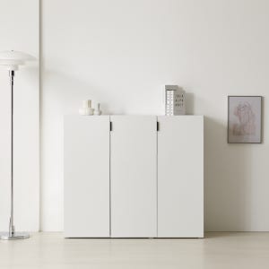 높은 다용도 베란다 수납장 거실 틈새 베란다장 옷 1200 400 1050, 3단, 화이트