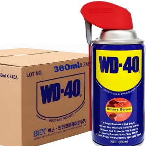WD-40 방청윤활제 녹방지 부식방지 스마트스트로우 360ml 1박스(24개입)