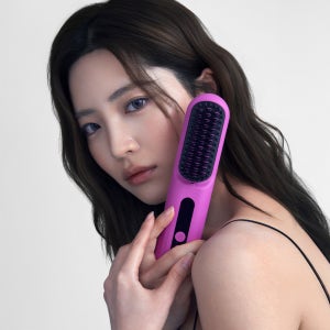 뉴메이슨 청담187 프리미엄 무선헤어브러쉬 빗고데기 매직기 미용실 손상모 플럼퍼플