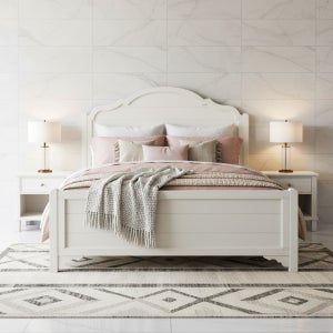 미라지가구 Grand Haven 그랜드 헤이븐 엔틱 원목 침대 퀸 하단매트리스 포함 Q