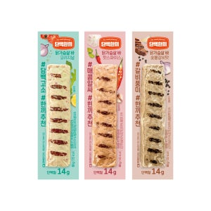 마니커에프앤지 단백한끼 닭가슴살바 80g 3종 10봉