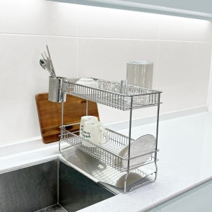 공감스토어 올스텐 304 미니식기건조대 1단&2단 자동물빠짐 그릇건조대