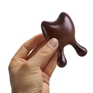 (우드 미니 괄사 마사지기 B타입) 바디 원목 지압 미간 안면 리프팅 마사지 두피 스틱 경락 안마기