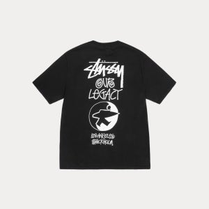 스투시반팔 스투시 x 아워레가시 서프맨 피그먼트 다이드 티셔츠 블랙