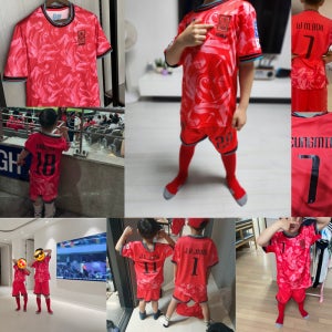 24-26 대한민국 한국 국가대표 국대 유소년 어린이 키즈 성인 축구 유니폼 세트 반티 축구복