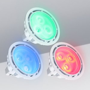 CR LED MR 16 할로겐 램프 4W 12V 색구 적색 청색 녹색