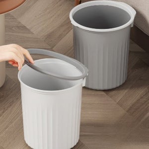 뚜껑없는 쓰레기통 13L 종량제 봉투 고정링 방 사무실 화장실 주방 원형 미니 오픈 휴지통
