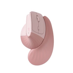 지클릭커 오피스프로 버티컬 도톰스콘 팜레스트 OP85 무소음 블루투스 무선마우스 핑크