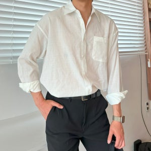 남자 여름셔츠 오버핏 구김없는 여름 남방 남자 린넨셔츠
