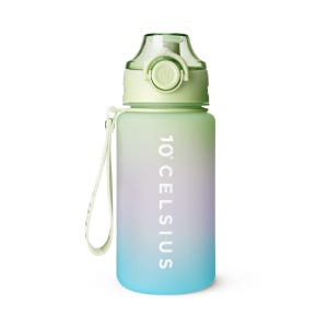 10도씨 레인보우 트라이탄 스포츠 보틀 스트랩 손잡이 물병 물통 600ml, 그린