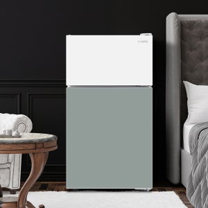 쿠오레 83L 글라스 냉장고 소형 미니 원룸 사무실 CGR-83EG(화이트그린)