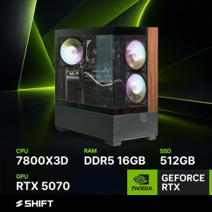 주연테크 시프트 AMD 라이젠7 7800X3D RTX 5070 DDR5 16G NVMe 512G 게이밍 컴퓨터 D678X57 블랙