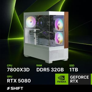 주연테크 시프트 AMD 라이젠7 7800X3D RTX 5080 DDR5 32G NVMe 1T 게이밍 컴퓨터 D678X58 화이트