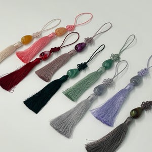 전통매듭 옥 노리개 보자기 포장 장신구 태슬 장식 6개