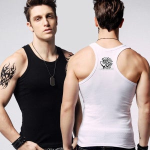 남자 망고나시 티셔츠 민소매 런닝 여름 시원한 캐주얼 스판 슬림핏 타투 이너 속옷 머슬핏