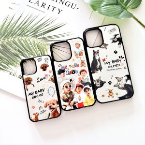 맥세이프 미러 범퍼 커스텀 폰 케이스 주문제작 아기얼굴 강아지 고양이 사진 아이폰 17