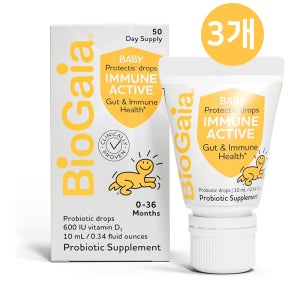 바이오가이아 베이비 프로바이오틱 비타민D3 15 mcg 10ml, 3개