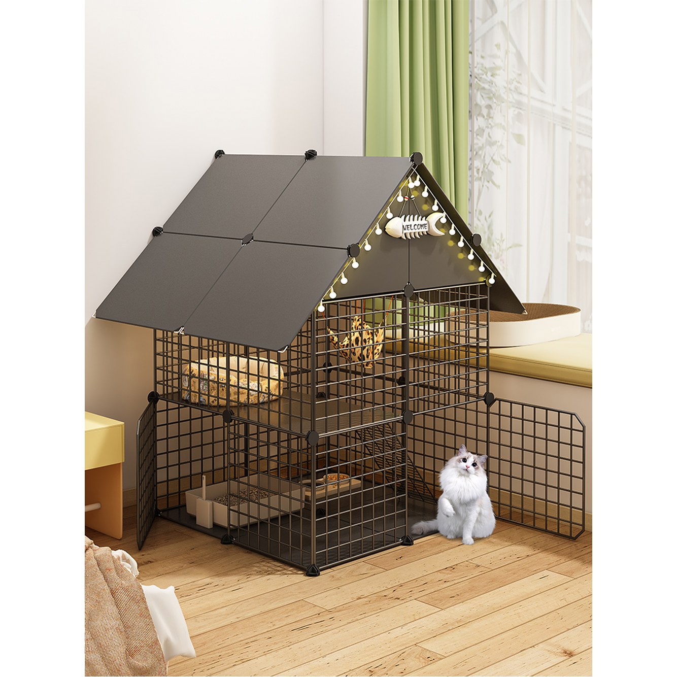 토끼집 토끼케이지 친칠라 중형 고양잉 사각철장 케이지