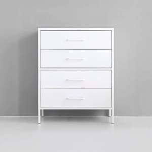 [철제] 피도르 캐비넷 체스트 수납장 4단 8001015 800x400x1015mm, 4단, 화이트 4459.3729