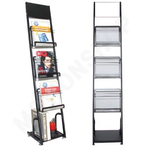 잡지렉 잡지대 홍보물 게시대 브로셔 카달로그 팜플렛 전단지 거치대 3단