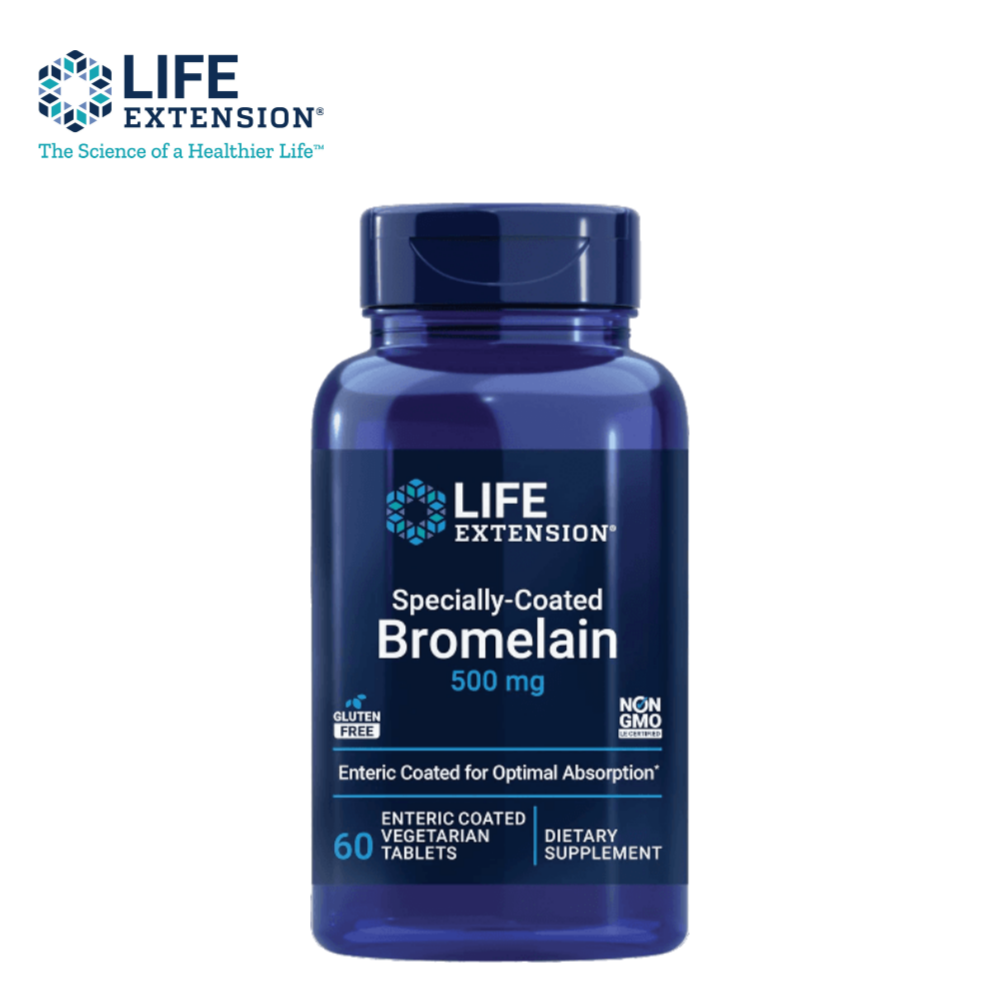 라이프익스텐션 <b>브로멜라인 500mg</b> 장용성 코팅 60정