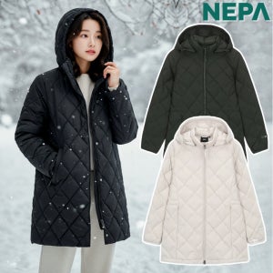 네파 경량패딩 역시즌 여성 미드 다운 자켓
