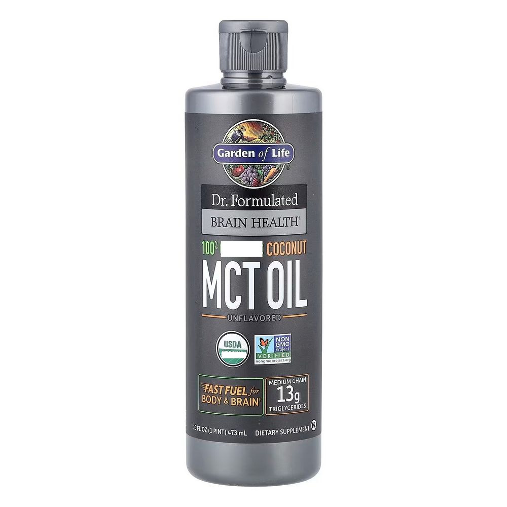 가든오브라이프 <b>닥터포뮬레이티드 브레인헬스</b> 100% 코코넛 MCT오일 무맛 13g 473ml