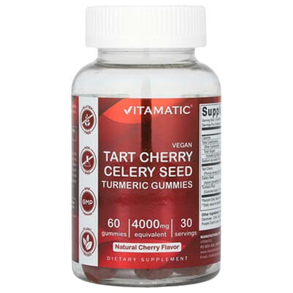 비타매틱 비건 타르트 체리 셀러리 씨드 <b>터메릭 구미</b> 60구미
