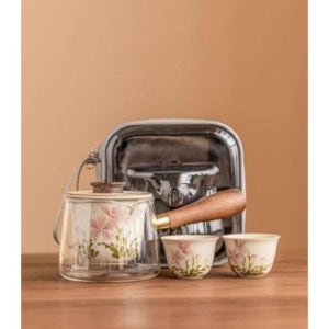 리이브스가르텐 초목회유 수공예 휴대용 다도세트 여행용 다기 개완 다관 개합잔 찻잎 차우리기