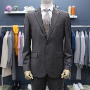 바쏘옴므 레귤러핏 다크베이지 이태리 수입원단 REDA 빅사이즈 남자정장 수트 WSY3JW06A