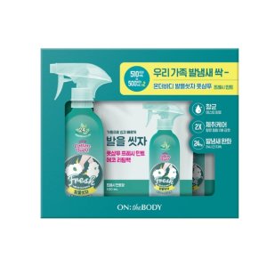 온더바디 풋샴푸 프레시 민트 510ml + 리필 1000ml 발냄새 발비누
