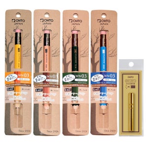 오토 목재 홀더샤프 2.0mm 클러치 펜슬 WN03-SP20 옐로우