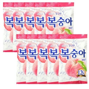 복숭아맛캔디 롯데복숭아사탕 10개 과일 캔디 맛 복숭아 사탕