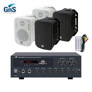 GNS GFS-20 3인치 벽걸이 스피커 4개 + MA-520 블루투스 앰프 160와트