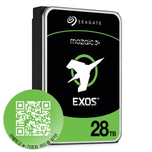 28TB ST28000NM003K 씨게이트 Exos SATA3 엔터프라이즈 하드디스크 5년보증 512MB, 28TB