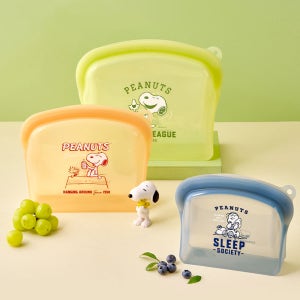 락앤락x피너츠 스누피 프리미엄 실리콘 지퍼백 3P세트