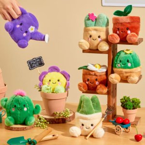 팜팔스 인형 가든 시리즈 palmpals 오로라월드 네잎클로버 화분 선인장 인형