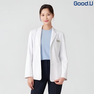 굿유 비침방지 기본형 투버튼 의사 약사 수의사 자켓 가운