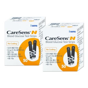 혈당측정용 케어센스N 혈당시험지 100매 당뇨 측정 검사지 스트립