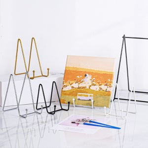 철제 사진 받침대 2개 스탠드 액자전시대 프레임 진열 접시 책 도서 트레이 메뉴판 거치대