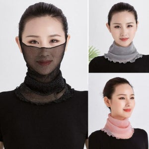 여자 목토시 쿨 여름 넥워머 자전기 오토바이 시스루 자외선 차단 스카프