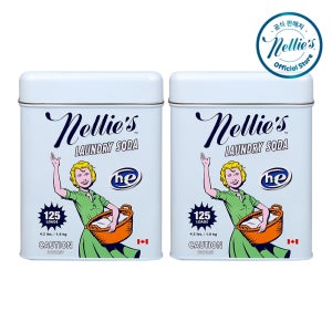 넬리 찬물에도 잘 녹는 생분해도 99% 친환경 소다 가루세제 125회 (1.9kg) X2개