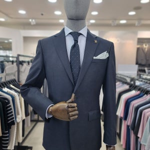 바쏘옴므 25F/W 네이비 REDA수입 울(모)100% 투버튼 슈트 정장WSZ3JT04-5