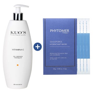 쿠스 비타민C 클렌징밀크 400ml + 피토메르 올리고포스 마스크팩 1박스(4매)