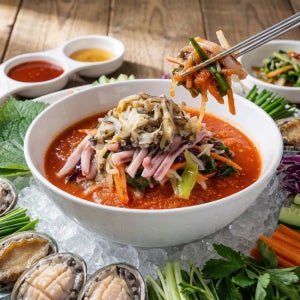 한치물회 전복물회 밀키트 510g 육수 야채포함 아빠의장바구니