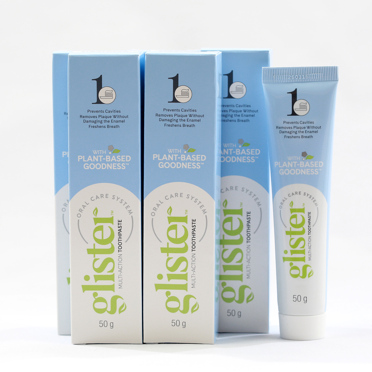 암웨이 글리스터 프로액션 <b>컴플리트</b> 치약 50g (여행용 사이즈)6개입