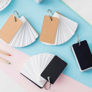 미니 단어장 2개 링 메모지 암기 카드 메모 명함지 그림 종이 영어단어 공부 휴대용 학습장