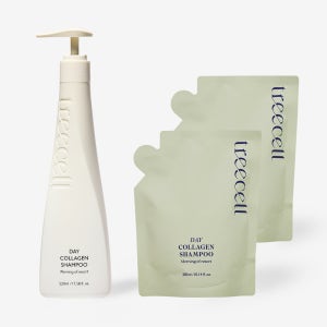[단독] 트리셀 데이 콜라겐 샴푸 본품 520ml+리필 300ml 2개 손상모 탈모 기능성