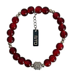 [루크문] 루크 레드 스팟 비즈 원석 수정 크리스탈 제작 남자 여자 젬스톤 팔찌