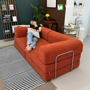 우아미가구 콜모 3인용 접이식 소파베드 패브릭소파